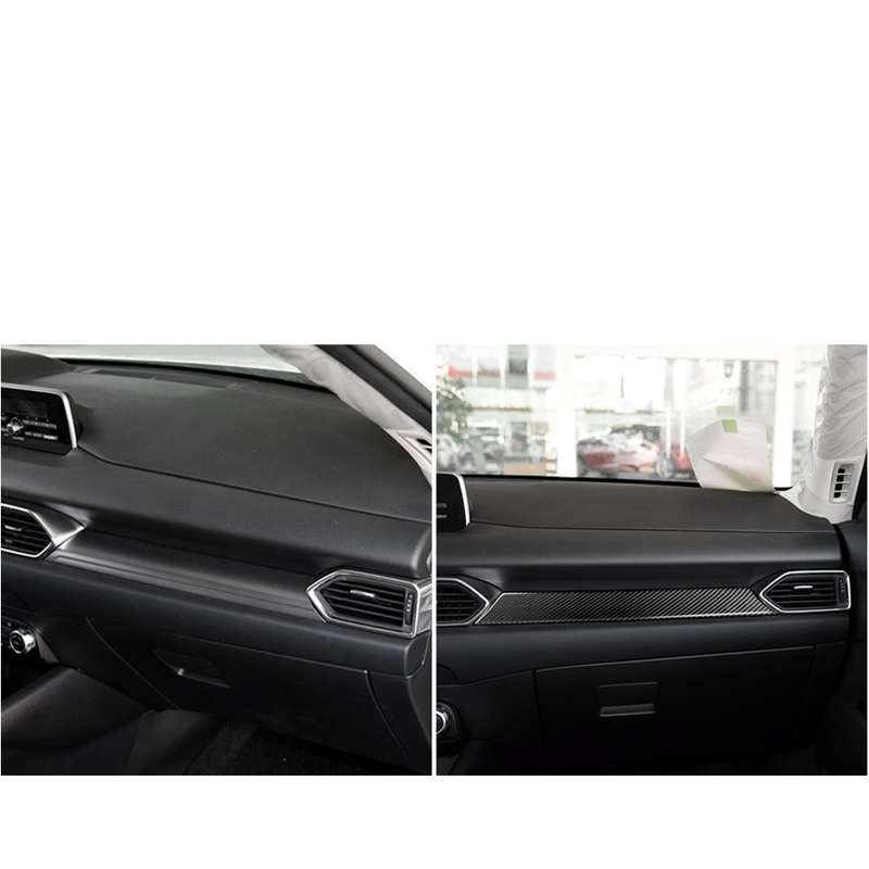Car Carbon Fiber Dashboard Decorative Sticker for Mazda CX-5 2017-2018, Left and Right Drive Univers