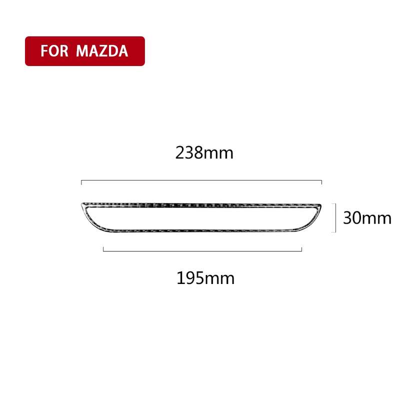 Car Carbon Fiber Central Control Panel Decorative Sticker for Mazda CX-5 2017-2018, Left and Right D