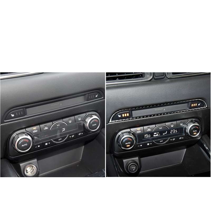 Car Carbon Fiber Central Control Panel Decorative Sticker for Mazda CX-5 2017-2018, Left and Right D