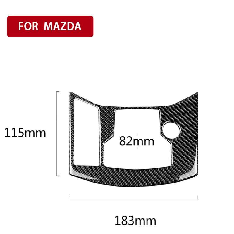 Car Carbon Fiber Electronic Handbrake Panel Decorative Sticker for Mazda CX-5 2017-2018, Left Drive