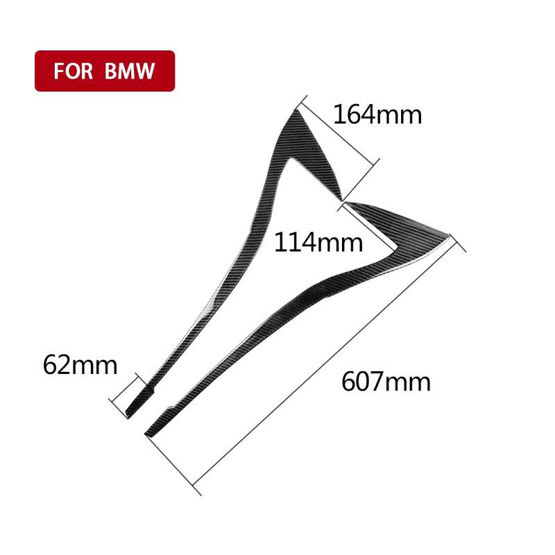 Car Carbon Fiber Light Eyebrow Decorative Sticker for BMW 3 Series G20/G28/325Li/330d/335 2019-2020,