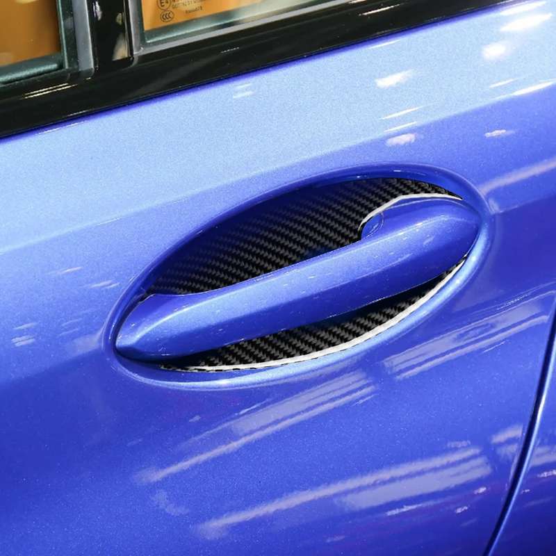 4 in 1 Car Carbon Fiber Outside Door Bowl Decorative Sticker for BMW 3 Series G20/G28/325Li/330d/335