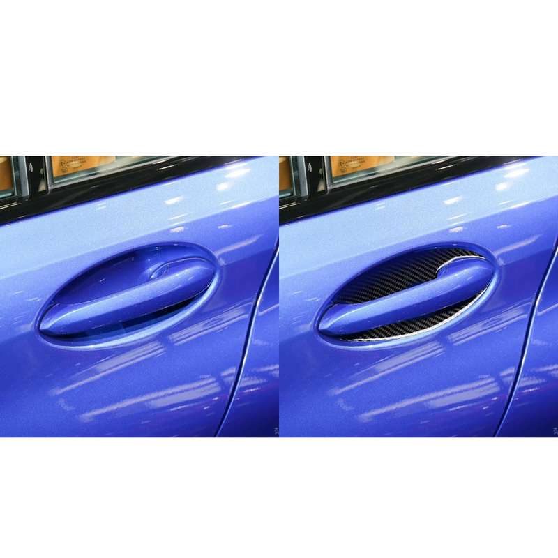 4 in 1 Car Carbon Fiber Outside Door Bowl Decorative Sticker for BMW 3 Series G20/G28/325Li/330d/335