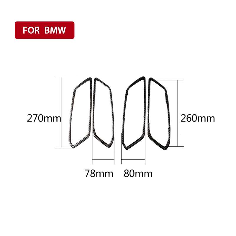 4 in 1 Car Carbon Fiber Door Handle Decorative Sticker for BMW 3 Series G20/G28/325Li/330d/335 2019-