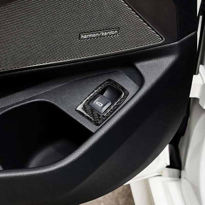 Car Carbon Fiber Trunk Switch Decorative Sticker for BMW 3 Series G20/G28/325Li/330d/335 2019-2020,