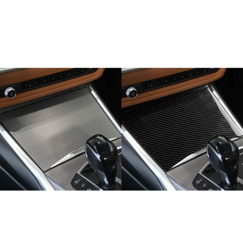 2 in 1 Car Carbon Fiber Water Cup Cover Decorative Sticker for BMW 3 Series G20/G28/325Li/330d/335 2