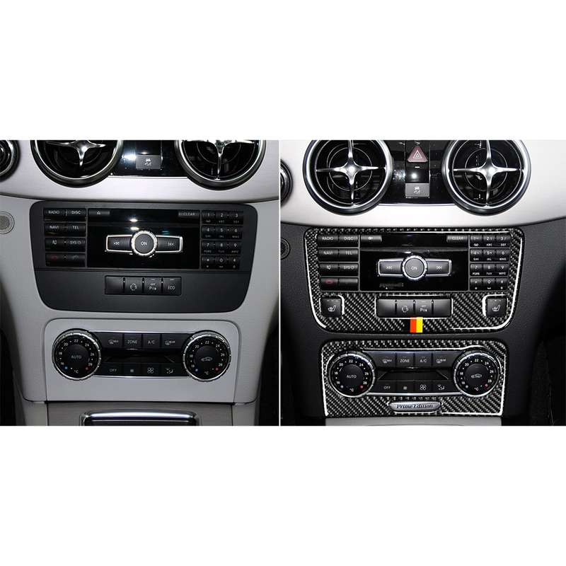 Car Carbon Fiber Air Conditioning Control Panel Decorative Sticker for Mercedes-Benz Traje Para GLK