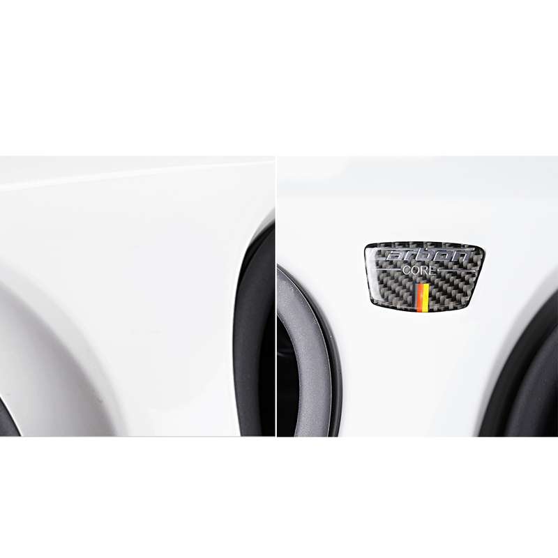 Car Carbon Fiber German Color Doorpost Decorative Sticker for Mercedes-Benz, Left and Right Drive Un