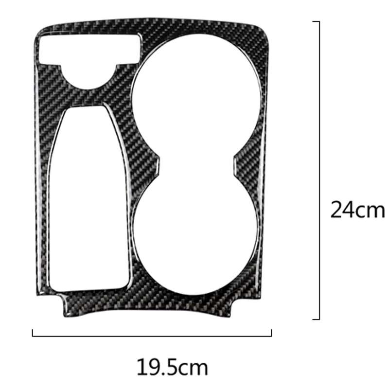 Car Carbon Fiber Solid Color Handrail Water Cup Holder Decorative Sticker for Mercedes-Benz GLK 2008