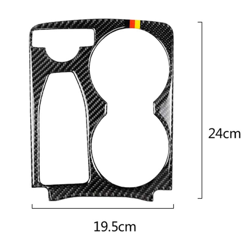 Car Carbon Fiber German Color Handrail Water Cup Holder Decorative Sticker for Mercedes-Benz GLK 200