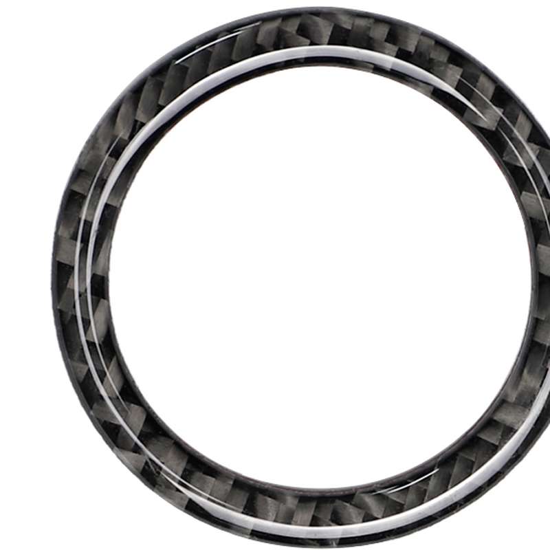 Car Carbon Fiber Solid Color One-click Start Ring Decorative Sticker for Mercedes-Benz Left and Righ