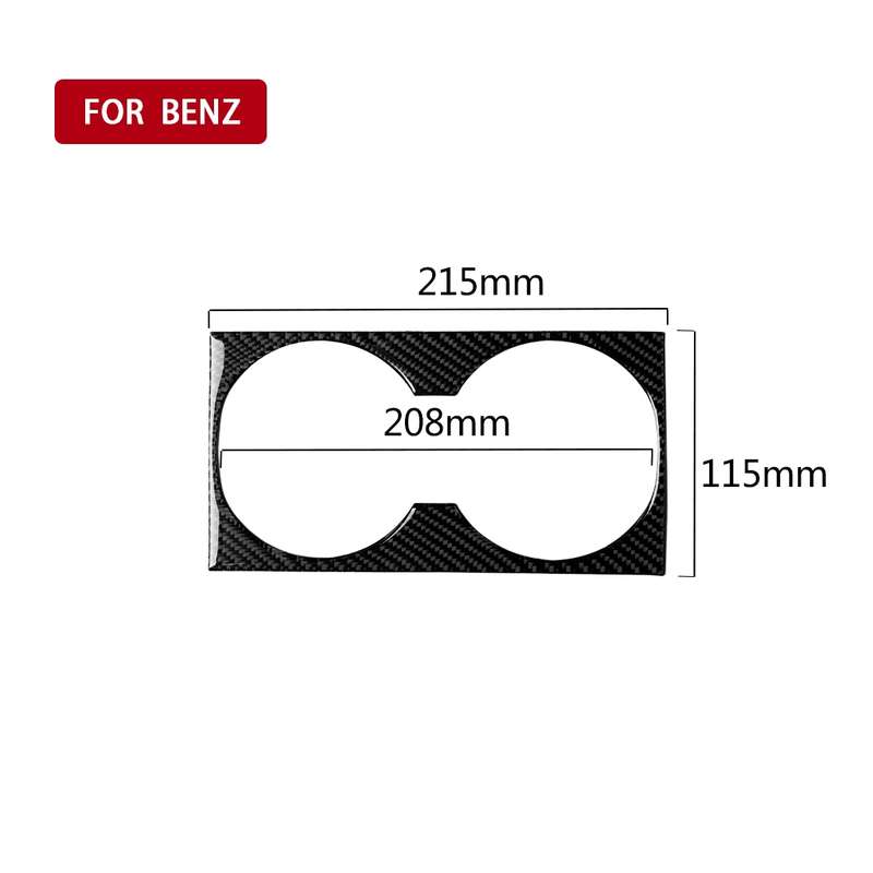 Car Carbon Fiber Solid Color Water Cup Holder Panel B Decorative Sticker for Mercedes-Benz GLE 2015-