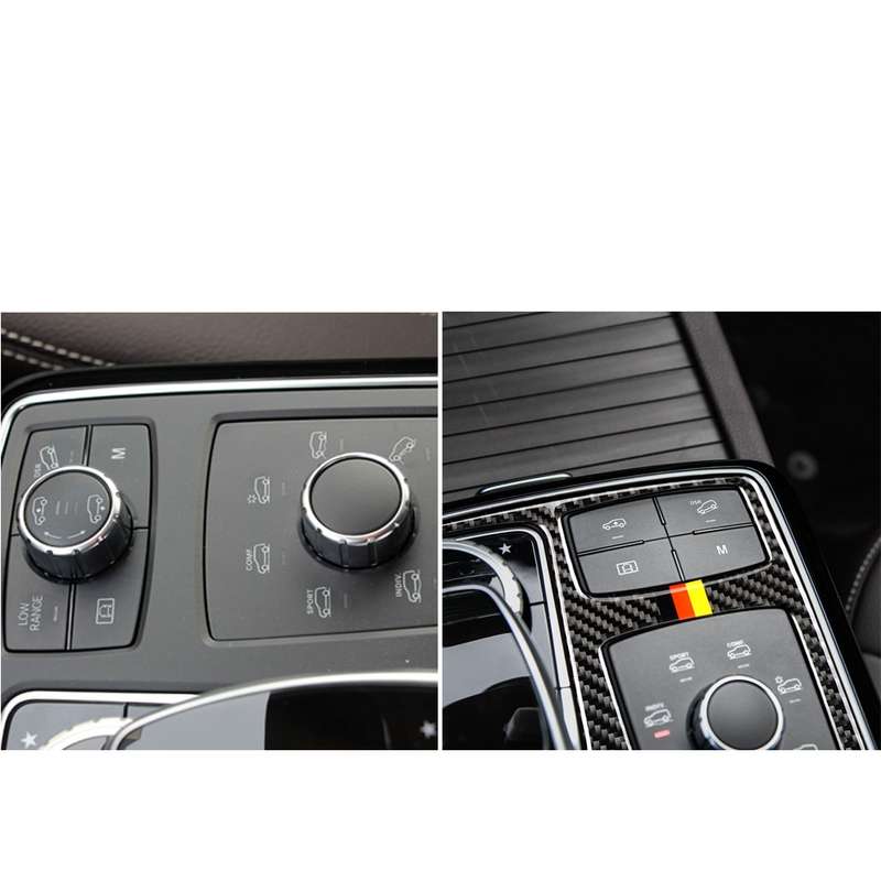 Car Carbon Fiber German Color Central Control Armrest Box Multimedia Panel B Decorative Sticker for