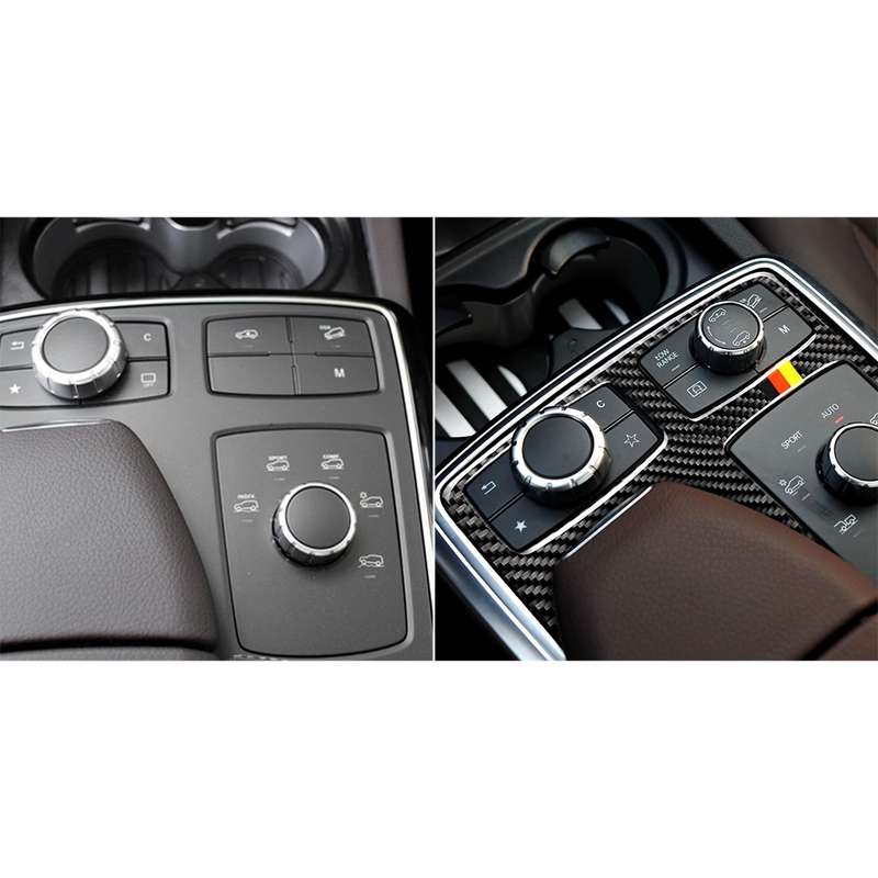 Car Carbon Fiber German Color Central Control Armrest Box Multimedia Panel A Decorative Sticker for