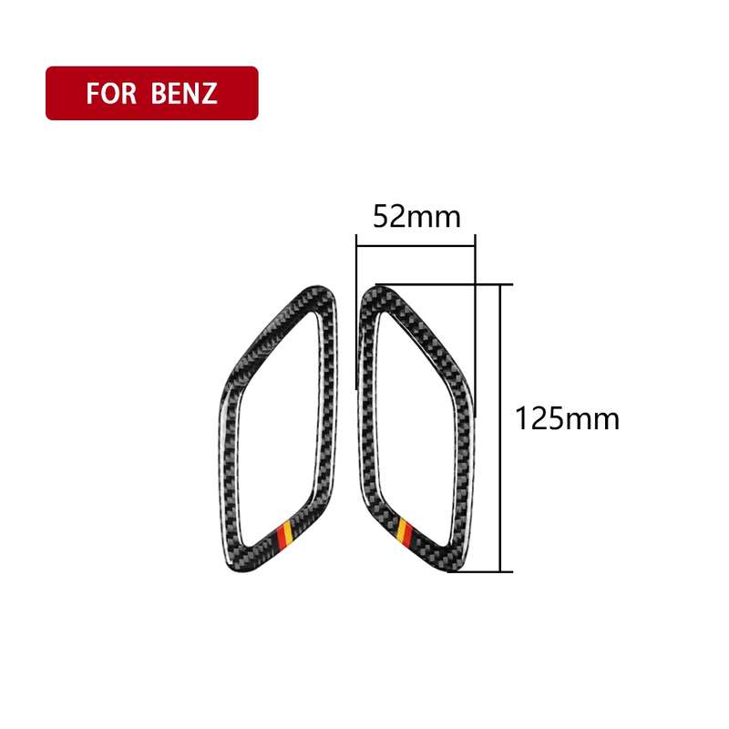 Car Carbon Fiber German Color Dashboard Air Outlet Decorative Sticker for Mercedes-Benz A Class 2013