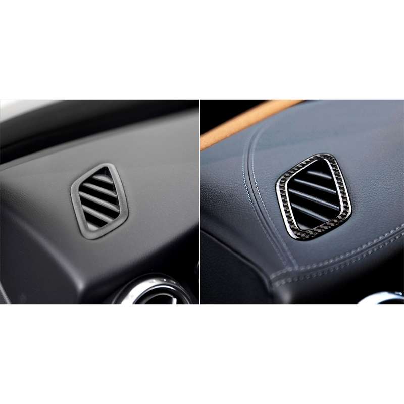 Car Carbon Fiber Solid Color Dashboard Air Outlet Decorative Sticker for Mercedes-Benz A Class 2013-