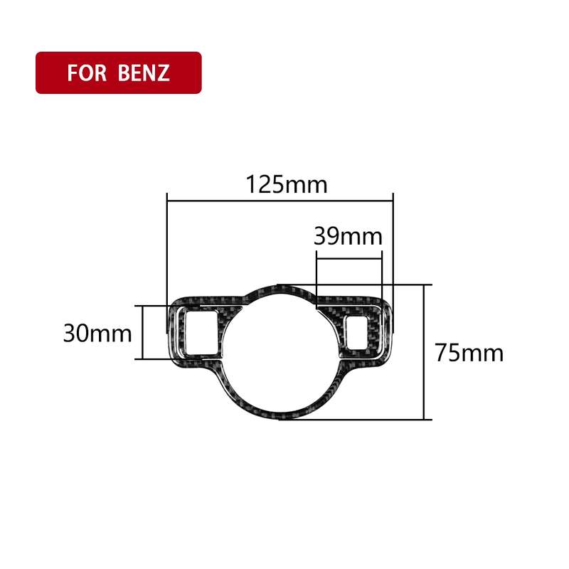 Car Carbon Fiber Solid Color Headlight Switch C Decorative Sticker for Mercedes-Benz A 2013-2018/B C