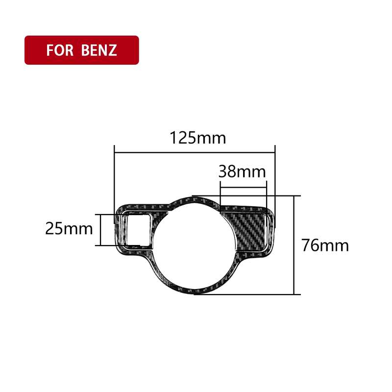 Car Carbon Fiber Solid Color Headlight Switch A Decorative Sticker for Mercedes-Benz A 2013-2018/B C