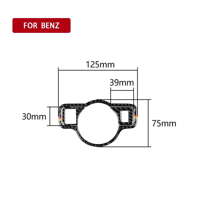 Car Carbon Fiber German Color Headlight Switch C Decorative Sticker for Mercedes-Benz A 2013-2018/B