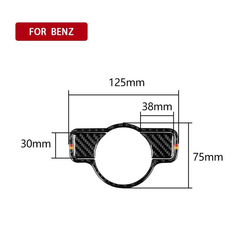 Car Carbon Fiber German Color Headlight Switch B Decorative Sticker for Mercedes-Benz A 2013-2018/B