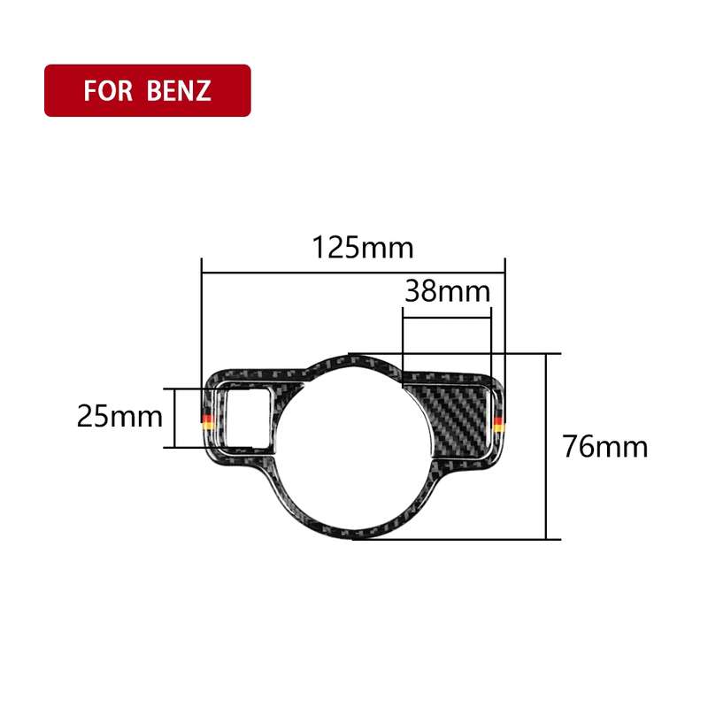 Car Carbon Fiber German Color Headlight Switch A Decorative Sticker for Mercedes-Benz A 2013-2018/B
