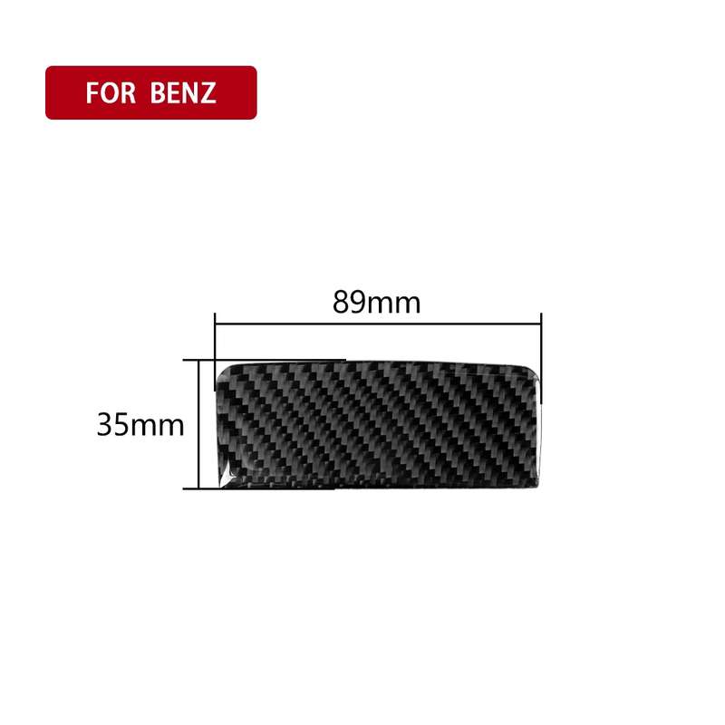 Car Carbon Fiber Solid Color Front Passenger Seat Side Storage Box Handle Decorative Sticker for Mer