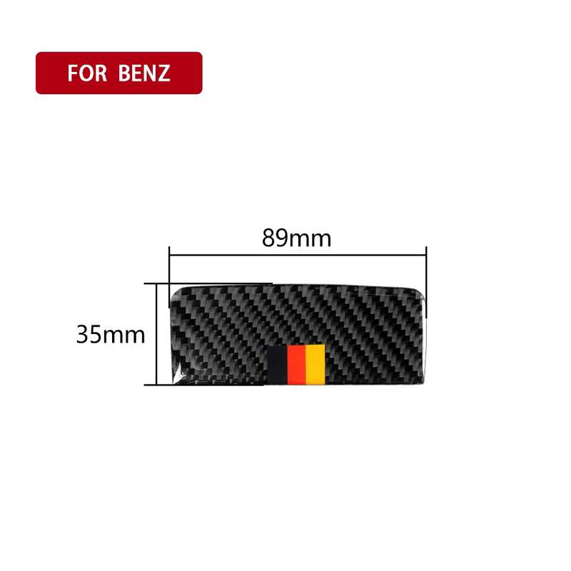 Car Carbon Fiber German Color Front Passenger Seat Side Storage Box Handle Decorative Sticker for Me