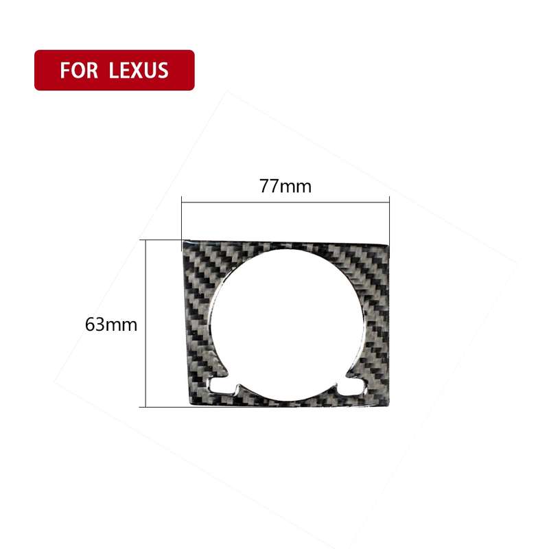 Car Carbon Fiber Clock Decorative Sticker for Lexus RX300 / 270 / 200T / 450h 2016-2019, Left and Ri