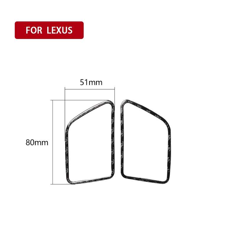 Car Carbon Fiber Dashboard Air Outlet Decorative Sticker for Lexus RX300 / 270 / 200T / 450h 2016-20
