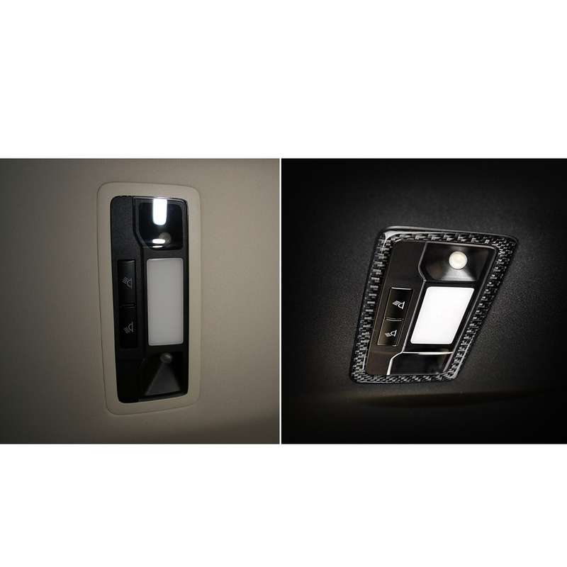 Car Carbon Fiber Rear Reading Light Decorative Sticker for Lexus RX300 / 270 / 200T / 450h 2016-2019