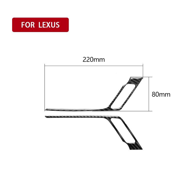Car Carbon Fiber Front Door Handle B Decorative Sticker for Lexus RX300 / 270 / 200T / 450h 2016-201