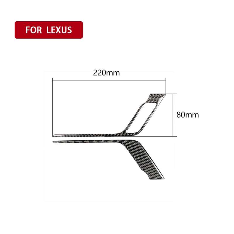 Car Carbon Fiber Front Door Handle A Decorative Sticker for Lexus RX300 / 270 / 200T / 450h 2016-201