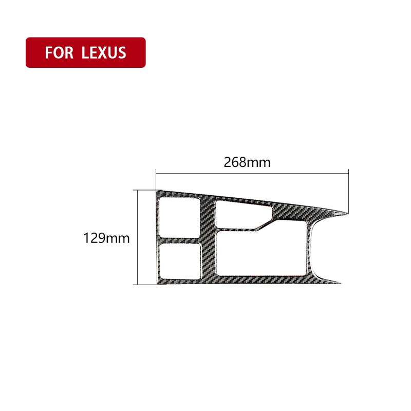 Car Carbon Fiber Gear Panel Decorative Sticker for Lexus RX300 / 270 / 200T / 450h 2016-2019, Right