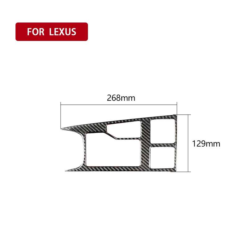 Car Carbon Fiber Gear Panel Decorative Sticker for Lexus RX300 / 270 / 200T / 450h 2016-2019, Left D