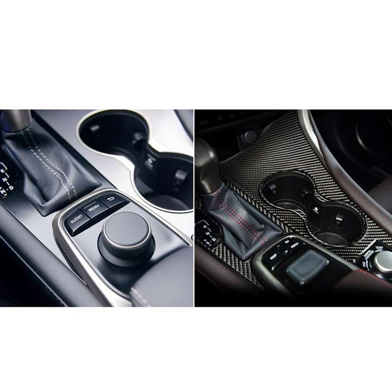Car Carbon Fiber Gear Panel Decorative Sticker for Lexus RX300 / 270 / 200T / 450h 2016-2019, Left D