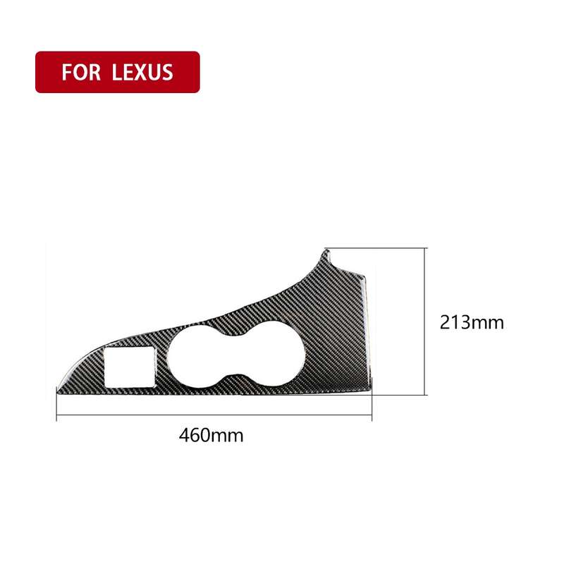 Car Carbon Fiber Water Cup Holder Panel Decorative Sticker for Lexus RX300 / 270 / 200T / 450h 2016-