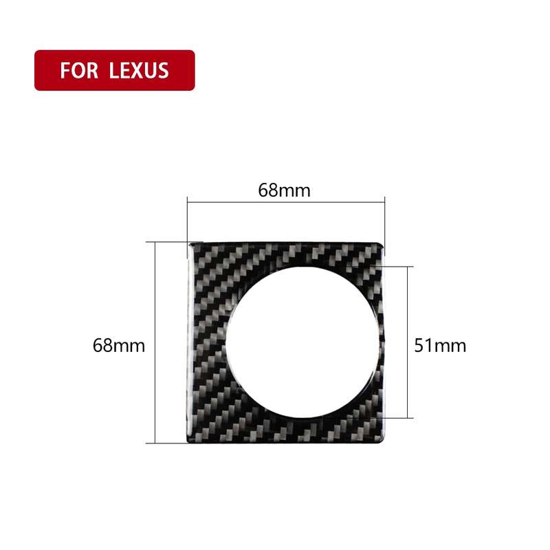 Car Carbon Fiber Knob Decorative Sticker for Lexus NX200 / 200t / 300h 2014-2021, Left and Right Dri