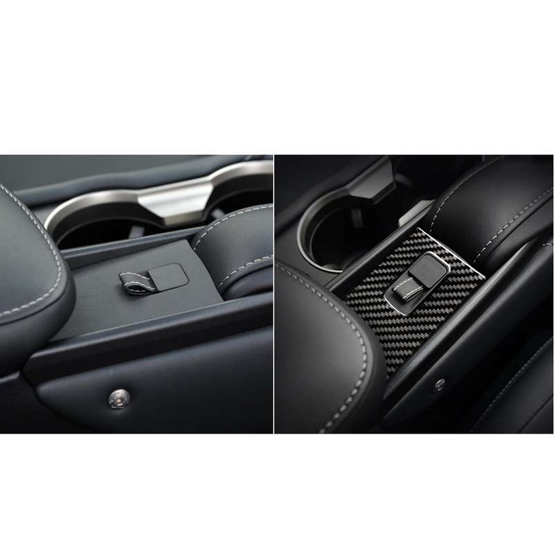 Car Carbon Fiber Armrest Box Decorative Sticker for Lexus NX200 / 200t / 300h 2014-2021, Right Drive