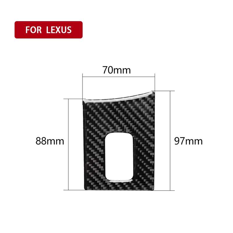 Car Carbon Fiber Armrest Box Decorative Sticker for Lexus NX200 / 200t / 300h 2014-2021, Left Drive