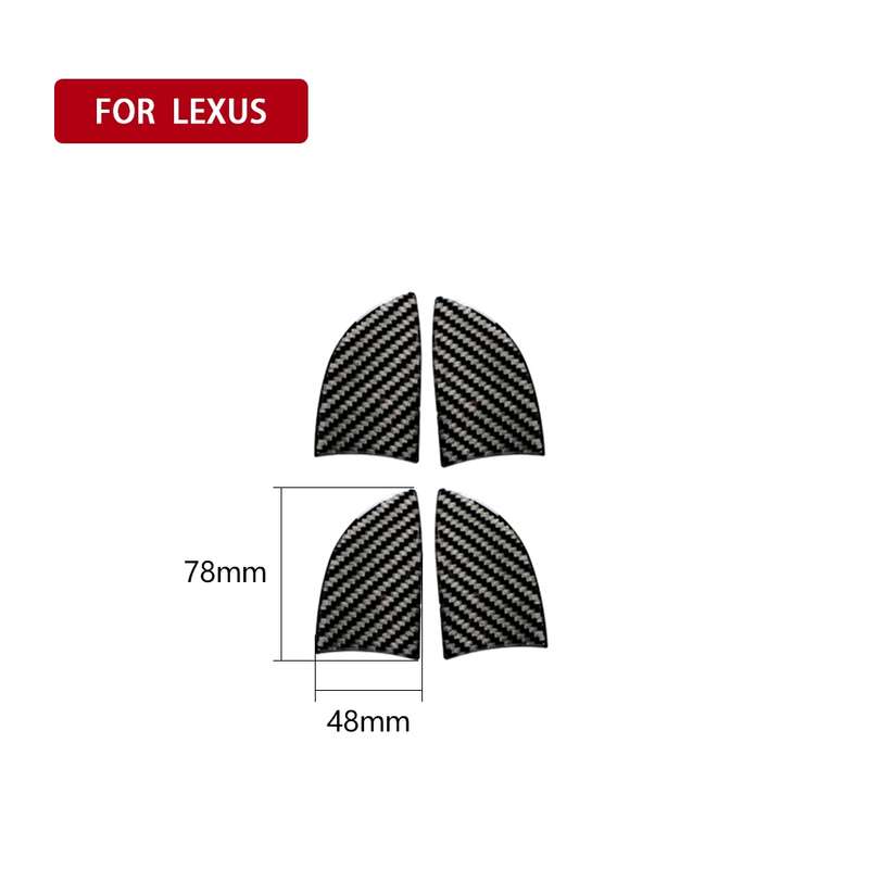 Car Carbon Fiber Inner Door Bowl Decorative Sticker for Lexus NX200 / 200t / 300h 2014-2021, Left an