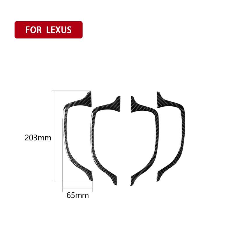 Car Carbon Fiber Inner Door Handle Decorative Sticker for Lexus NX200 / 200t / 300h 2014-2021, Left