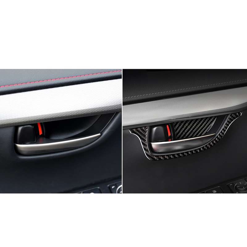 Car Carbon Fiber Inner Door Handle Decorative Sticker for Lexus NX200 / 200t / 300h 2014-2021, Left