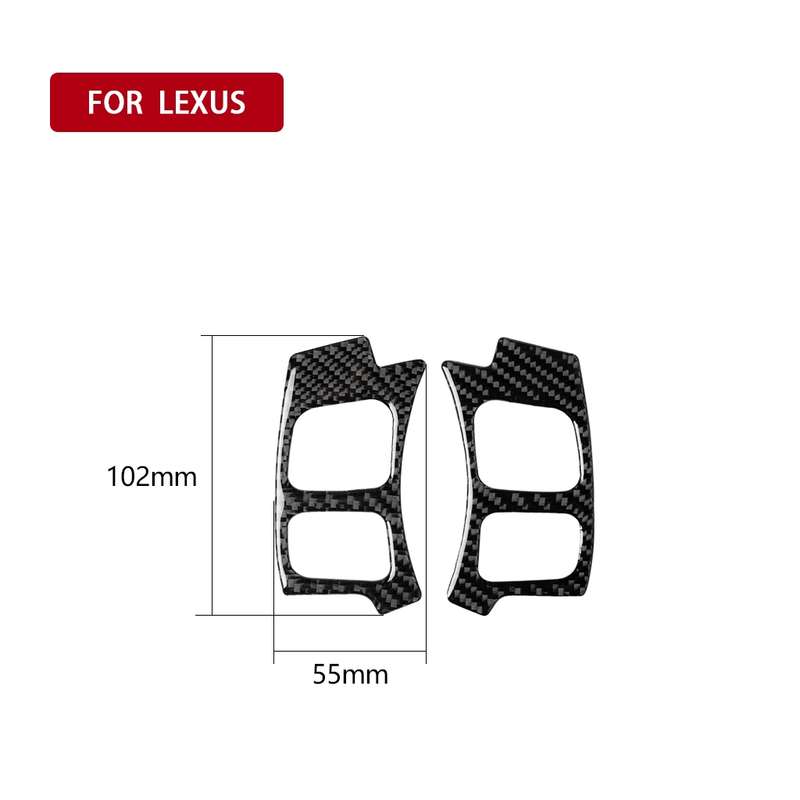 Car Carbon Fiber Steering Wheel Button Decorative Sticker for Lexus NX200 / 200t / 300h 2014-2021, L