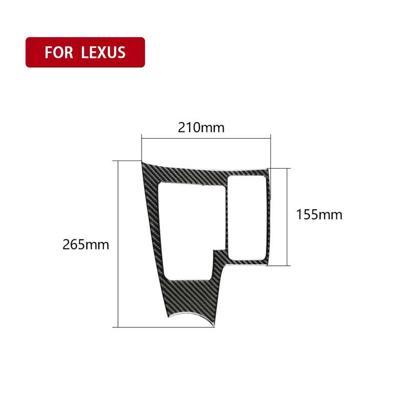 Car Carbon Fiber Gearshift Panel A Decorative Sticker for Lexus NX200 / 200t / 300h 2014-2021, Right