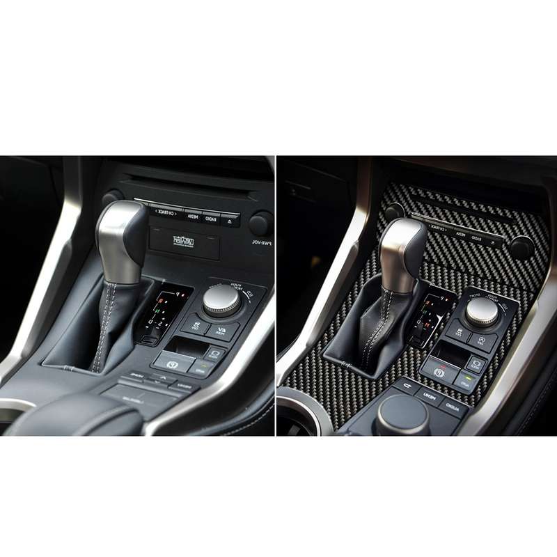 Car Carbon Fiber Gearshift Panel A Decorative Sticker for Lexus NX200 / 200t / 300h 2014-2021, Right