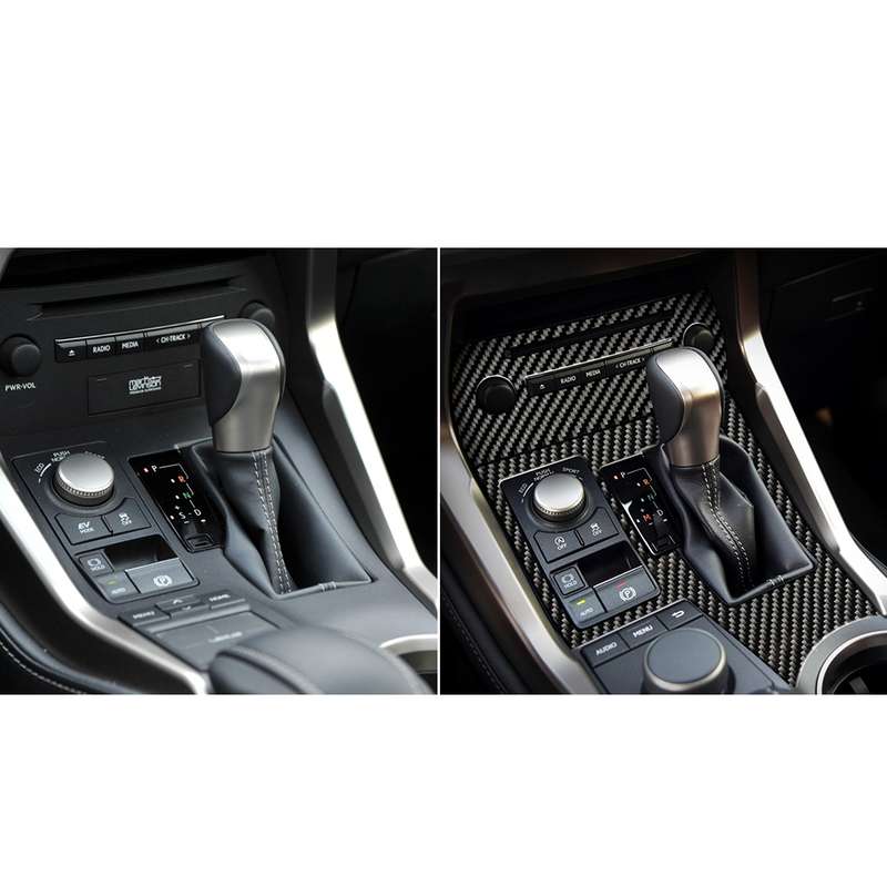 Car Carbon Fiber Gearshift Panel A Decorative Sticker for Lexus NX200 / 200t / 300h 2014-2021, Left