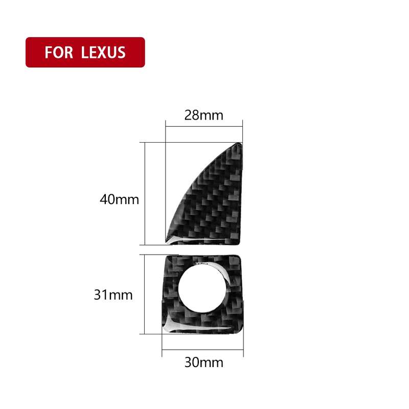 Car Carbon Fiber Glove Box Switch Decorative Sticker for Lexus IS250 300 350C 2006-2012, Left Drive