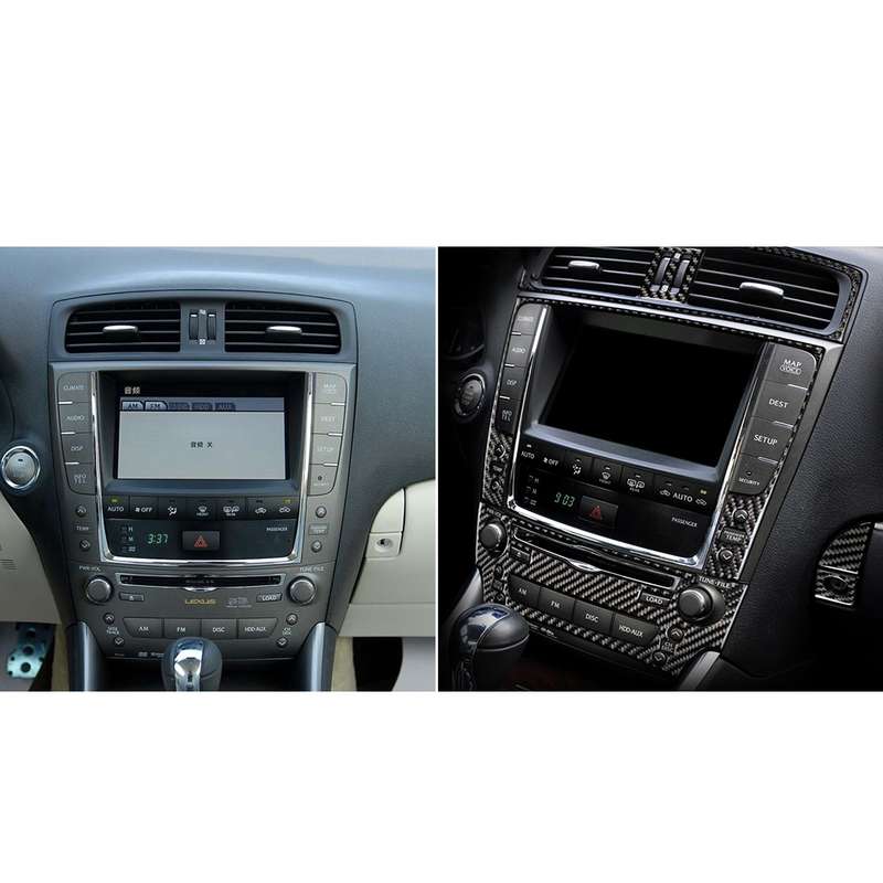 Car Carbon Fiber Glove Box Switch Decorative Sticker for Lexus IS250 300 350C 2006-2012, Left Drive