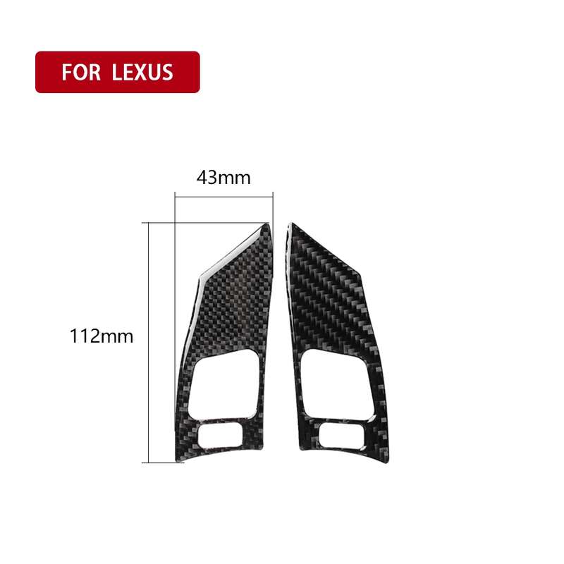 Car Carbon Fiber Steering Wheel Button B Decorative Sticker for Lexus IS250 300 350C 2006-2012, Left
