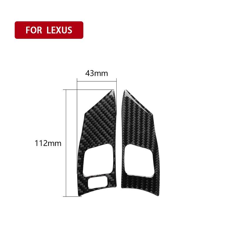 Car Carbon Fiber Steering Wheel Button A Decorative Sticker for Lexus IS250 300 350C 2006-2012, Left